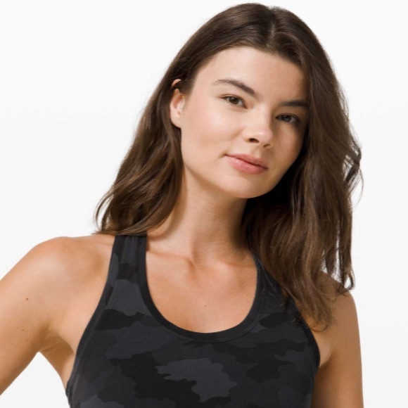Lululemon Cropped Cool Racerback Tank - Black Camo - Picture 2 of 9